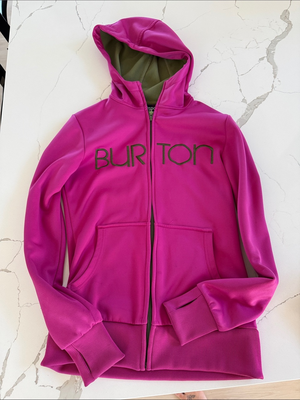 Burton Magenta Zip-Up Hooded Jacket